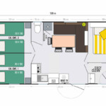 3 bedrooms mobile home - 6 people